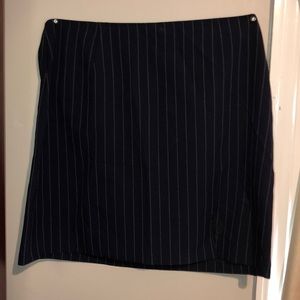 Navy blue striped skirt
